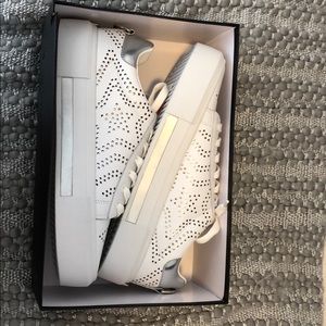 Kendall + Kylie white leather Tyler 7 sneakers